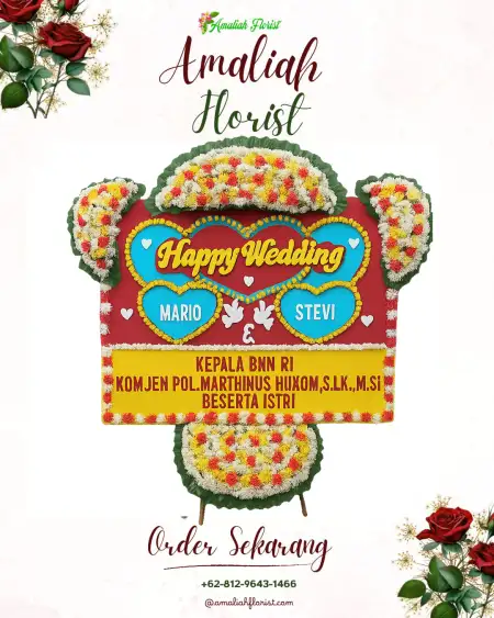 Papan Bunga Pernikahan Turigede
